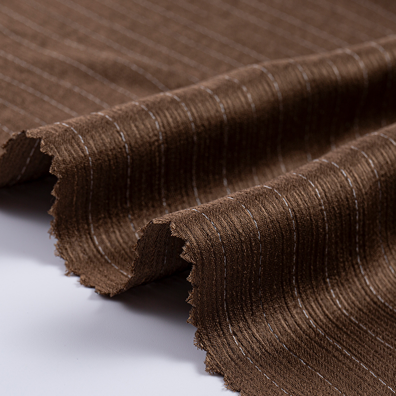 Vải sọc Crepe Rayon hai mặt giả Acetate